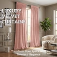thumbnail image 2 of SNITIE Velvet Curtains 2 Panels, Thermal Insulated Rod Pocket Curtains, Soft Privacy Light-Filtering Velvet Drapes for Bedroom Living Room, 2 of 6