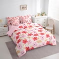 thumbnail image 3 of Homewish Cartoon Flowers 7-Piece Twin Bedding Sets For Teens Female Girls,Spring Garden Bedding Comforter Set,Chic Floral Blossoms Breathable Sheet Sets,Lightweight Room Decor,Reversible, 3 of 8