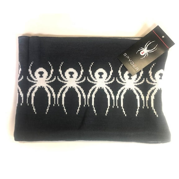 Spyder Men's Grey Reversible Jacquard Logo Neck Gaiter, One Size