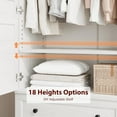 thumbnail image 4 of Roromall 72" Armoire Wardrobe Closet with 2 Drawers, Wooden Wardrobe Cabinet with Hanging Rod, Tall Clothing Armoire Cabinet with Doors and 18 Adjustable Shelves for Bedroom, Clothes, 4 of 9
