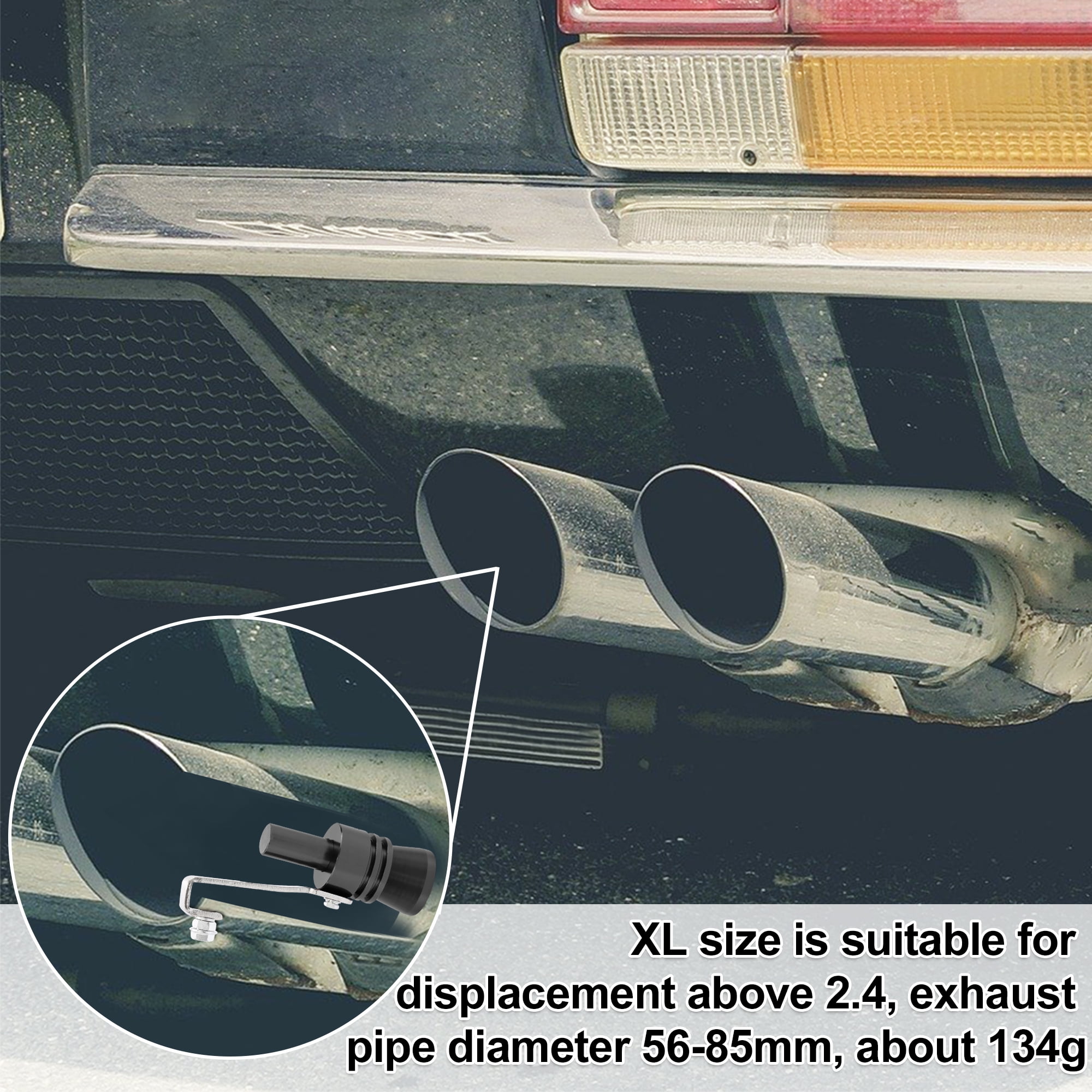 2pcs XL Universal Turbo Sound Whistle Muffler, Aluminum