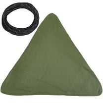 2 set Outdoor Triangular Stool Cloth Portable Folding Fishing Chair Canvas Camping Stool Olive Drab 315x390x5mm