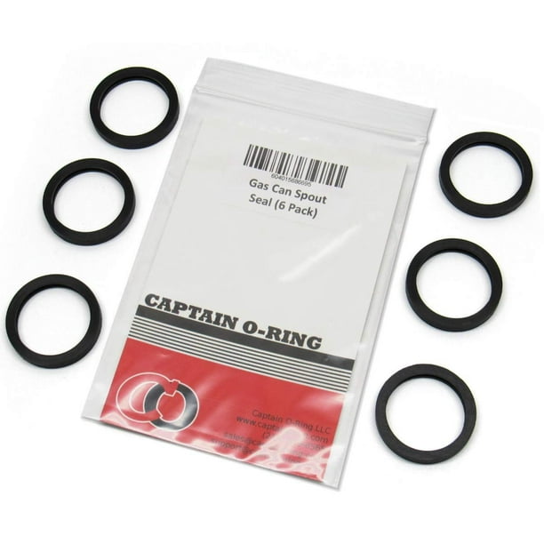 (6 Pack) Gas Can Spout Gasket Seals Universal Rubber Replacement