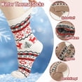 thumbnail image 3 of Armscye 5 Pairs  Womens Thick Knit Winter Socks, Stripe Wool Winter Socks, Wool Vintage Socks for Indoor Warmth, Comfortable Breathable Cotton Socks for Women Indoor, 3 of 7