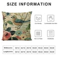 thumbnail image 5 of Orinice  Throw Pillow Covers Victorian Bird Paris French Botanical Rose Cushion Pillow Case Home Decor Pillowcase  White, 5 of 5