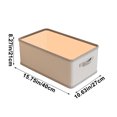 thumbnail image 3 of Cinvoph Foldable Cloth Storage Cube- Closet Organizer Fabric Bins for Underwear Socks Clothes, Space-Saving Foldable Dresser Drawer Container 16"x11"x8", 3 of 6