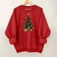 thumbnail image 2 of Busydd Christmas Shirts for Women Trendy Holiday Graphic Long Sleeve Sweatshirt for Women Comfy Cotton Round Neck Womens Sweatshirts M, 2 of 6