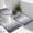 Grey, variant on Bathroom Rugs Sets 3 piece, Soft Microfiber Absorbent Bath Mat, U-Shaped Contour Toilet Mat and Toilet Lid Cover, Quick Dry, Machine Washable, Toilet Cover and Rug Set for Bathroom, Grey