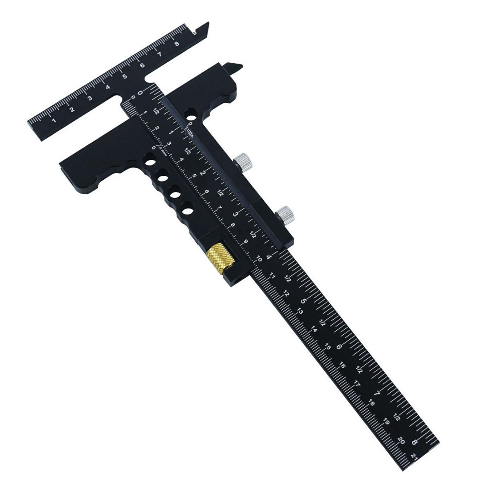 koolsoo Wood Workings Multifunctional Caliper Slide Caliper Easy to Use DIY Accessories Marking Measuring Gauge for Home Woodworker With Fine Tuning