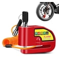 thumbnail image 1 of Alarma de Freno de Disco Impermeable de Seguridad para Motocicleta Scooter Rojo con Sonido de 110dB, 1 of 7