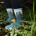 thumbnail image 3 of Darn Tough Women's Bear Town Micro Crew Lightweight with Cushion, Small, Quartz, 3 of 5