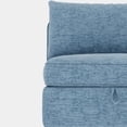 thumbnail image 3 of Modern Loveseat Sofa with Deep Seat & Storage Ottoman,Chenille Chaise Longue Sofa Bed for Small Spaces,Living Room,Bedroom,Antique Blue, 3 of 8