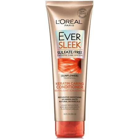L'Oreal Paris EverSleek Keratin Caring Conditioner 8.5 FL (Best Deep Conditioner For Type 4 Hair)