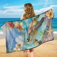 thumbnail image 5 of Binienty Sea Turtle Seat Cover Towels for Runners Tropical Hibiscus Floral Beach Towel Car Seat Cover Washable Sweat Towel Carseat Covers Universal Fit, Easy to Install, 5 of 8