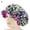 C, variant on Walbest Floral Print Satin Bonnet Hair Care Cap for Natural Hair Large Sleeping Hair Wrap Cap, Double-Layer Reversible Satin Cap Elastic Night Sleeping Head Cover for Women Long Curly Hair