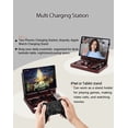 thumbnail image 2 of Wood Wireless Charging Station,Wood Phone Docking Station,Nightstand Organizer Charging Station With 4 Wireless Charger Fast Charging For iPhone/Samsung/Apple Watch/Earbuds,Gifts for Men, 2 of 6