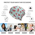 thumbnail image 5 of Yiaed Watermelon Print Multifunction Beanie Hats for Women Men Slouchy Knit Beanie Hat Winter Hat Scarf Stretch Skull Cap, 5 of 8