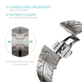 thumbnail image 5 of Compatible for Apple Watch Metal Strap 49mm 45mm 44mm 42mm, for iWatch Ultra 2/1 Stainless Steel Adjustable Butterfly Buckle Bracelet Wristband for iWatch Series 9 8 7 6 5 4 SE 3 2 1, Titanium, 5 of 9