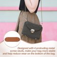 thumbnail image 4 of Uxcell PU Leather Bag Bottom Shaper, Oval Knitting Crochet Bags Bottom Pad Base with Holes & Nails for DIY Handbag Brown 9.8x4.7 Inch, 4 of 5