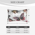 thumbnail image 6 of Naloa Vintage Butterflies Pillowcase, Throw Pillowcase, Wrinkle-Free, Stain-Resistant with Hidden Zipper for Bedroom Sofa - 16"x24", 6 of 9