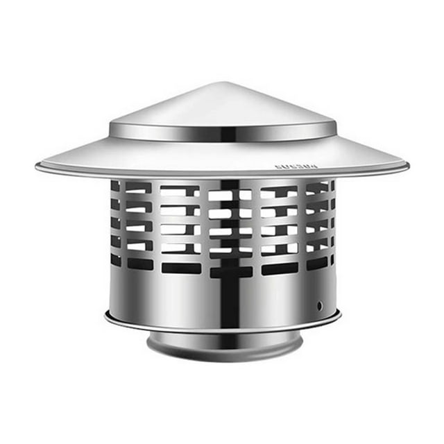 Birdeem Housse de Conduit de Cheminée Chapeau de Cheminée Haut Capuchon de Cheminée Toit Housse de Cheminée contre la Pluie Dessus de Cheminée en Acier Inoxydable avec Écran