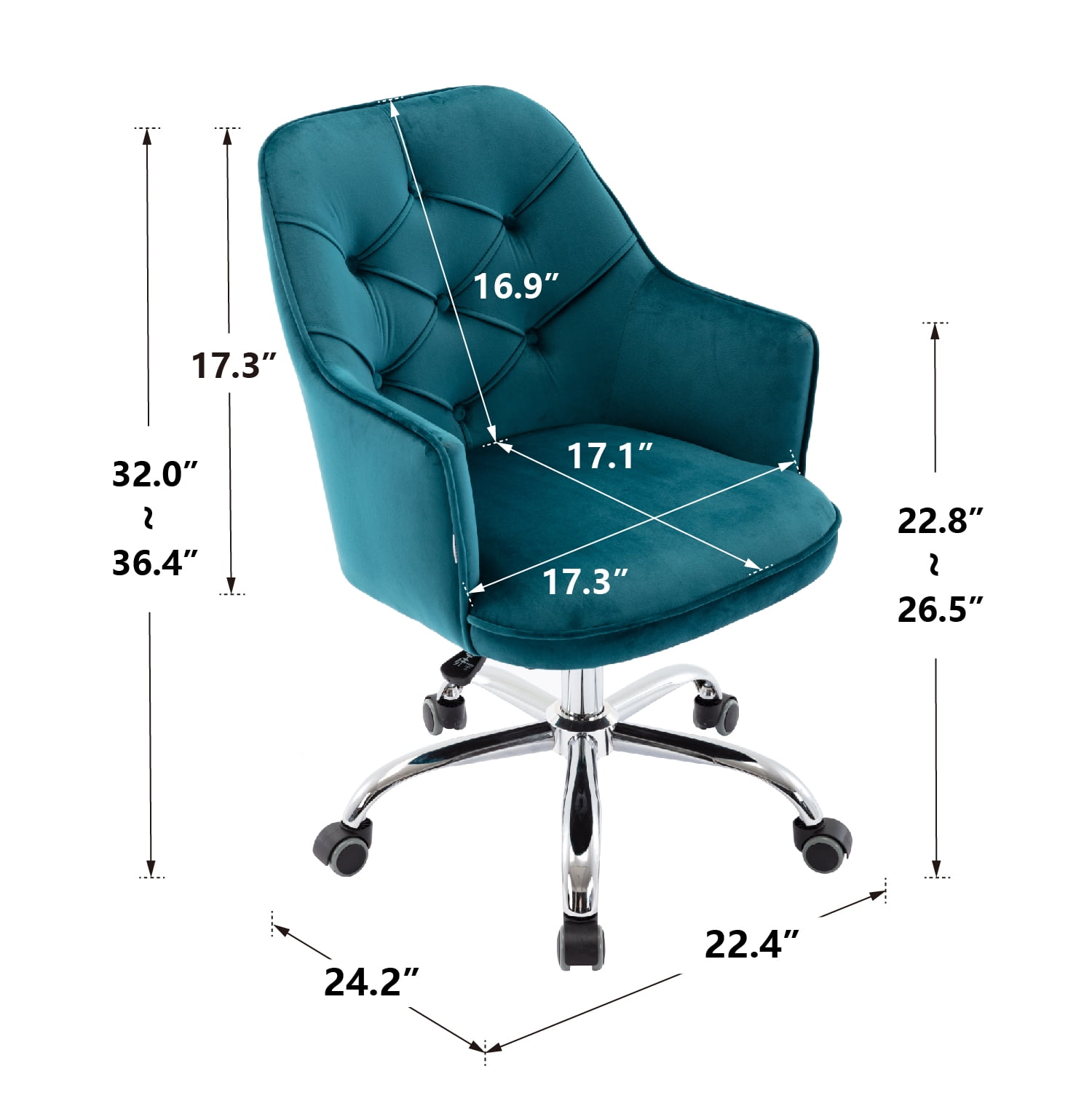 Teal desk chair outlet walmart