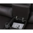 thumbnail image 6 of Alexent Contemporary Luxurious Leather Power Recliner Loveseat with Cup Holders, Brown, 6 of 9