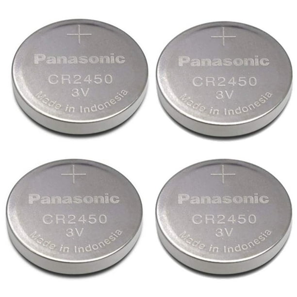 Batería Panasonic CR2450 de litio de 3 V, paquete de 4