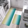 thumbnail image 4 of Yellow Cyan Kitchen Mats for Floor 2 Piece, Turquoise Gradient Absorbent Non-Slip Kitchen Rugs Comfort Standing Mat for Laundry, Hallways 23.6"x35.4"+23.6"x70.9", 4 of 9