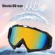 thumbnail image 5 of Gafas de esquí Protección Antiniebla UV | Lente Esférica Panorámica | Gafas negras para adultos | Resistente a arañazos, compatible con casco, correa ajustable | Todo tiempo, 19x10,5 cm, 5 of 6