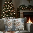 thumbnail image 5 of Winter Theme Christmas Pillow, 3D Visual Effect Printed Pillowcase, Light Color Holiday Home Decoration, 17.7"x17.7", 5 of 6