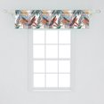 thumbnail image 2 of Bird Print Window Valance, Exotic Jungle and Leaves Tropical Theme Colorful Summer Branches, Curtain Valance for Kitchen Bedroom with Rod Pocket, 54" X 18", Dark Teal Cinnamon Rose, by Ambesonne, 2 of 2