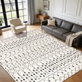 thumbnail image 3 of SONORO KATE 8'×10' Washable Area Rug for Living Room, Moroccan Non-Slip Soft Carpet for Bedroom Dining Room Office, Beige, 3 of 8