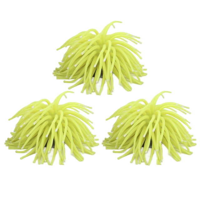 Fish Tank Decoration,3Pcs Fish Tank Artificial Sea Anemone Decor Artificial Coral Top-Notch Performance