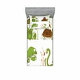 thumbnail image 2 of Reptile Bedding Set with Sheet & Covers, Reptile Family Colorful Baby Snake Frog Ninja Turtles Love Mother Family Theme, Printed Bedroom Decor 2 Shams, 4 Sizes, Green Brown Red, by Ambesonne, 2 of 3