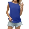 thumbnail image 2 of Pxiakgy Tank Top for Women Sleeveless Shoulder Pad Loose Fit T Shirt Vest for Women Going Out Tops Sleeveless Summer Tops Clothes Outfits 2025 E M, 2 of 8
