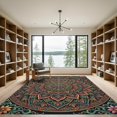 thumbnail image 2 of ODIKA 8'x10' Machine Washable Non-Slip Area Rug, Oriental Burnt Orange High Traffic Rug, Orange, 1010632, 2 of 7