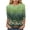 Green, variant on Women's Casual 3/4 Sleeve T-Shirts Round Neck Cute Tunic Tops Basic Tees Blouses Business Work Tee Top (Blue, XL)