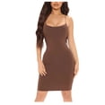 thumbnail image 1 of Birdeem Robe d'Été Femme Couleur Unie Mode Aguichant Col Licou, 1 of 6
