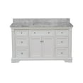 thumbnail image 6 of Sydney 60" Single Bathroom Vanity with White Cabinet and Carrara Marble Top, 6 of 6