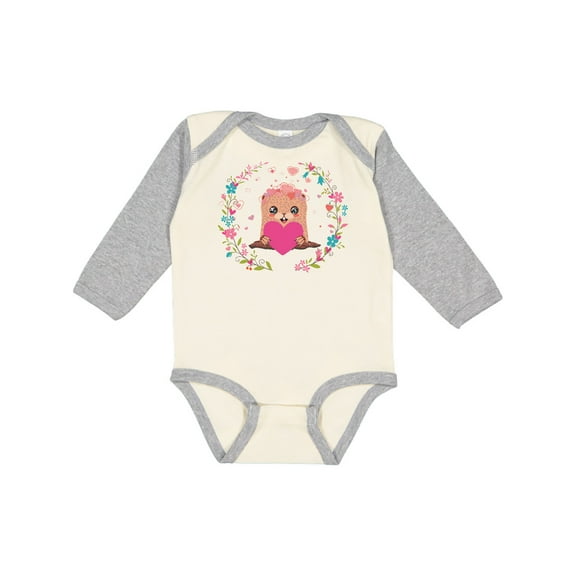 Inktastic Groundhog Day Cute Girls Girls Long Sleeve Baby Bodysuit