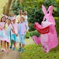 thumbnail image 6 of 5FT Easter Bunny Inflatable,Easter Blow up Yard Decorations with LED Lights Easter Inflatable Pink, 6 of 9