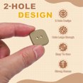 thumbnail image 4 of Uxcell 12 piezas Botón de Costura 25 mm (1") 2 Agujeros Botón Cuadrado de Resina Accesorios de Reemplazo para Ropa Decoraciones de Manualidades DIY, Beige Cálido, 4 of 7