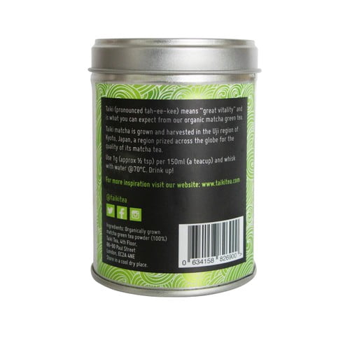 Taiki Tea Premium Organic Ceremonial Matcha Tin 40g, British Import (Pack of 2)