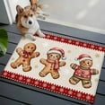 thumbnail image 3 of Gingerbread Christmas Entryway Rug 2'x3'&nbsp; Non Slip Front Door Mats, Red Snowflake Golden Winter Xmas Entrance Rugs Indoor Outdoor Carpet, Washable Floor Mats Small Area Rug for Bedroom Kitchen, 3 of 8