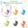 thumbnail image 2 of 24 Pcs 6 Colors Charms Stitch Markers UV Printing Acrylic Crochet Charms Removable 304 Stainless Steel Clasp Locking Stitch Marker for DIY, 2 of 9