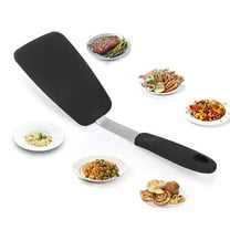 Large Silicone Spatula, Flexible Silicone Cookie Spatula, Heat Resistant Large Pancake Turner for Kitchen Use Nonstick Cookware No Scratch Cooking Flipper for Egg Pancake