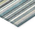 thumbnail image 3 of Addison Rugs Chantille Indoor/Outdoor Transitional Stripes Teal Machine Washable Rectangle Rug, 5' x 7'6", 3 of 8