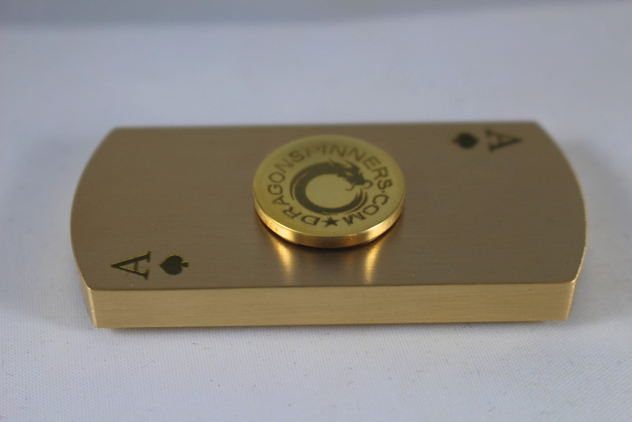 Ace Of Spades Brass Metal Fidget Spinner – Maximum Spin Time – Premium Brass – Smooth & Silent Rotation – Stress Relief & Focus Aid – Unique Playing Card Design