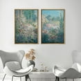 thumbnail image 4 of IDEA4WALL Framed Canvas Print Wall Art Set Multicolor Flower Floral Botanical Fine Art Dark Academia Wall Decor Classic Pastel Artwork for Living Room, Bedroom, Office - 24"x36"x2 Natural, 4 of 5